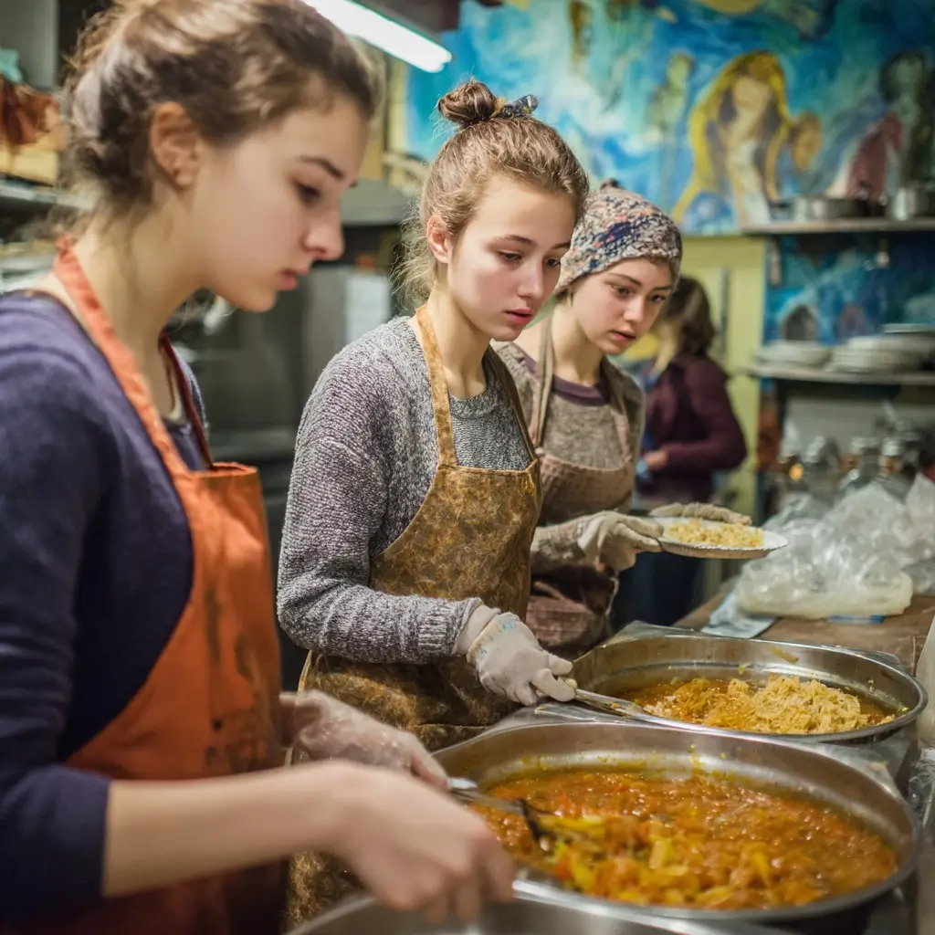 Students and volunteers coordinating local service initiatives